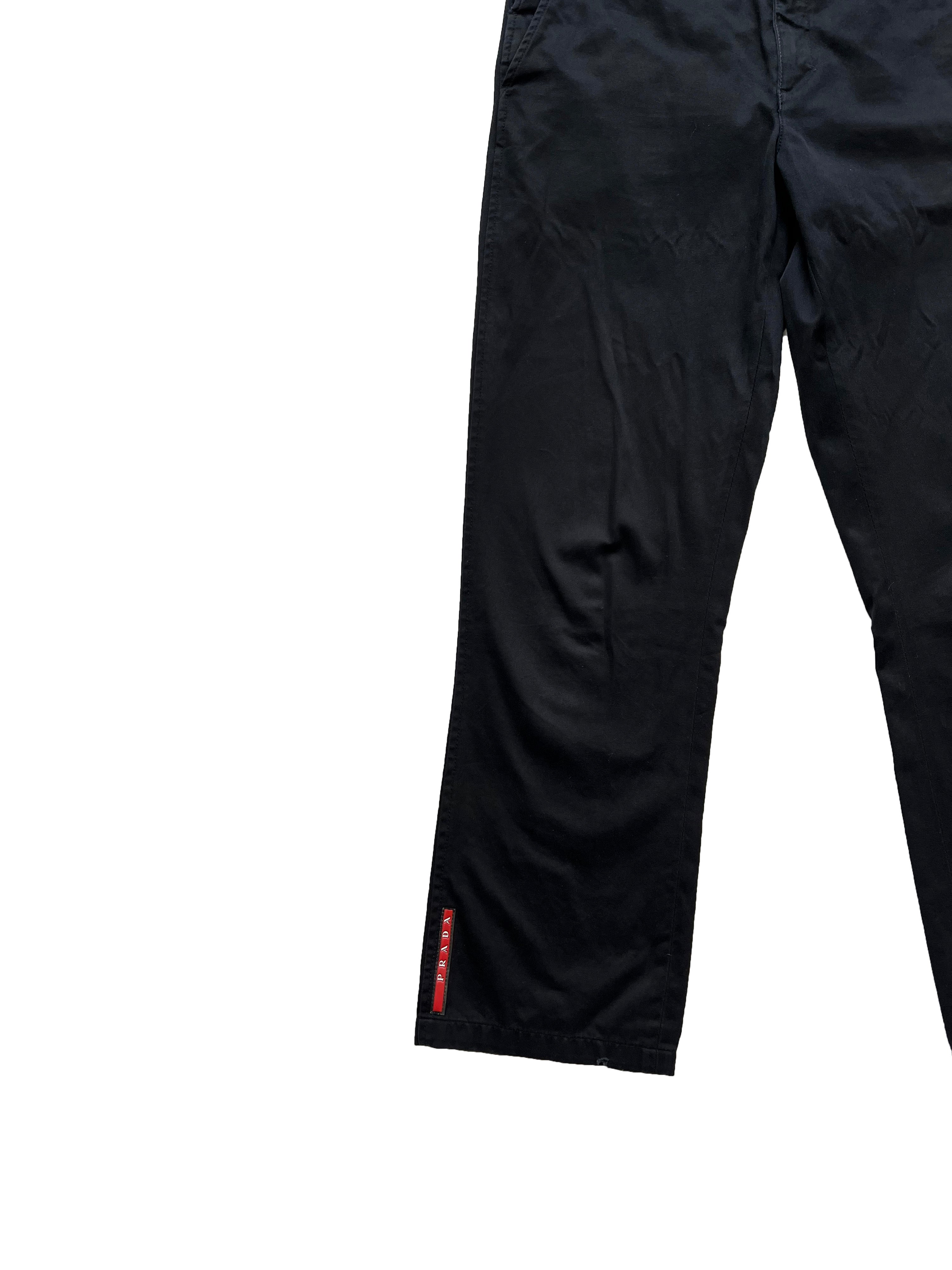 Prada Sport Dark Grey Red Tab Trousers 00's