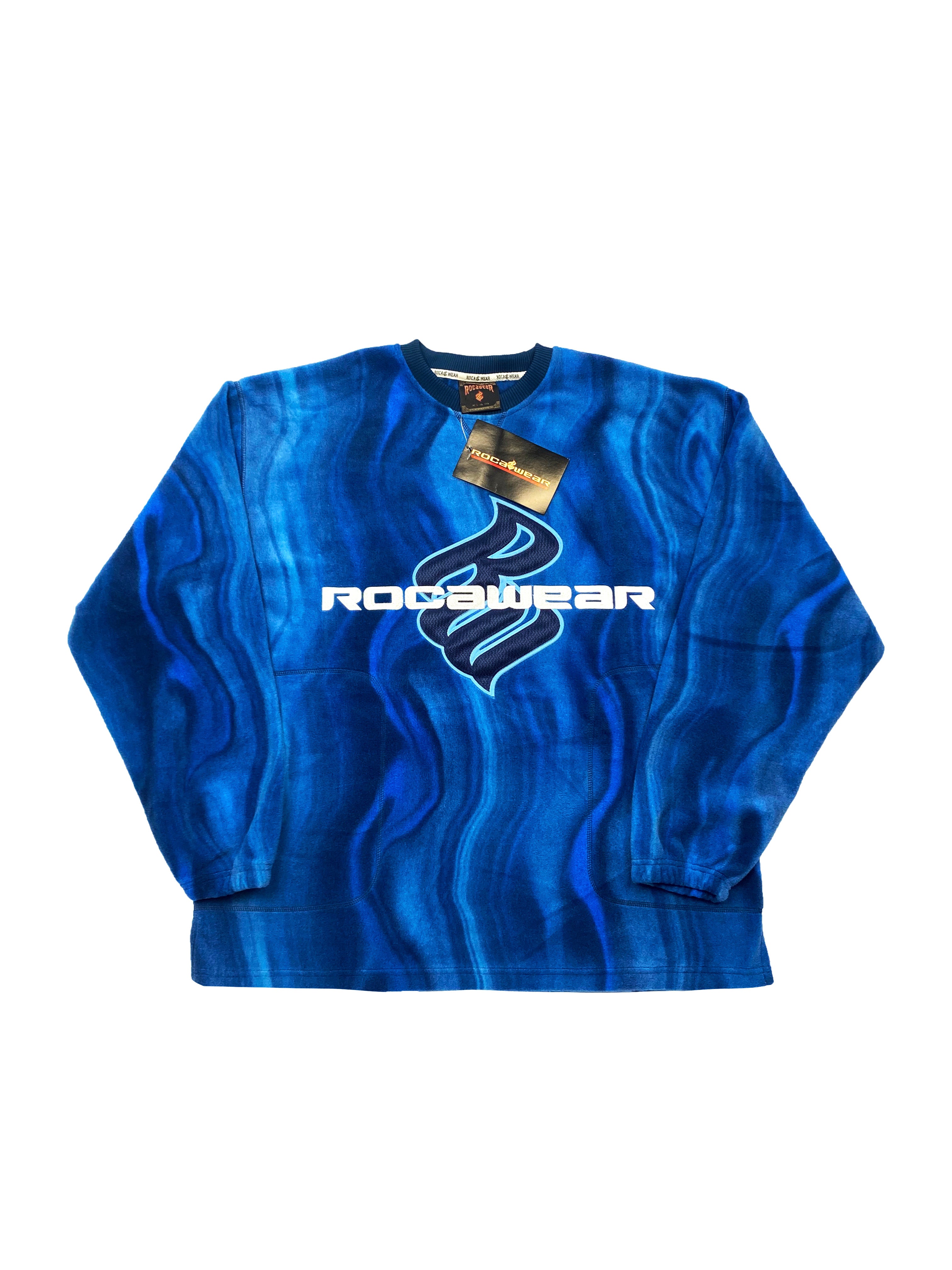 Rocawear Blue Tie-Dye Fleece BNWT 00's