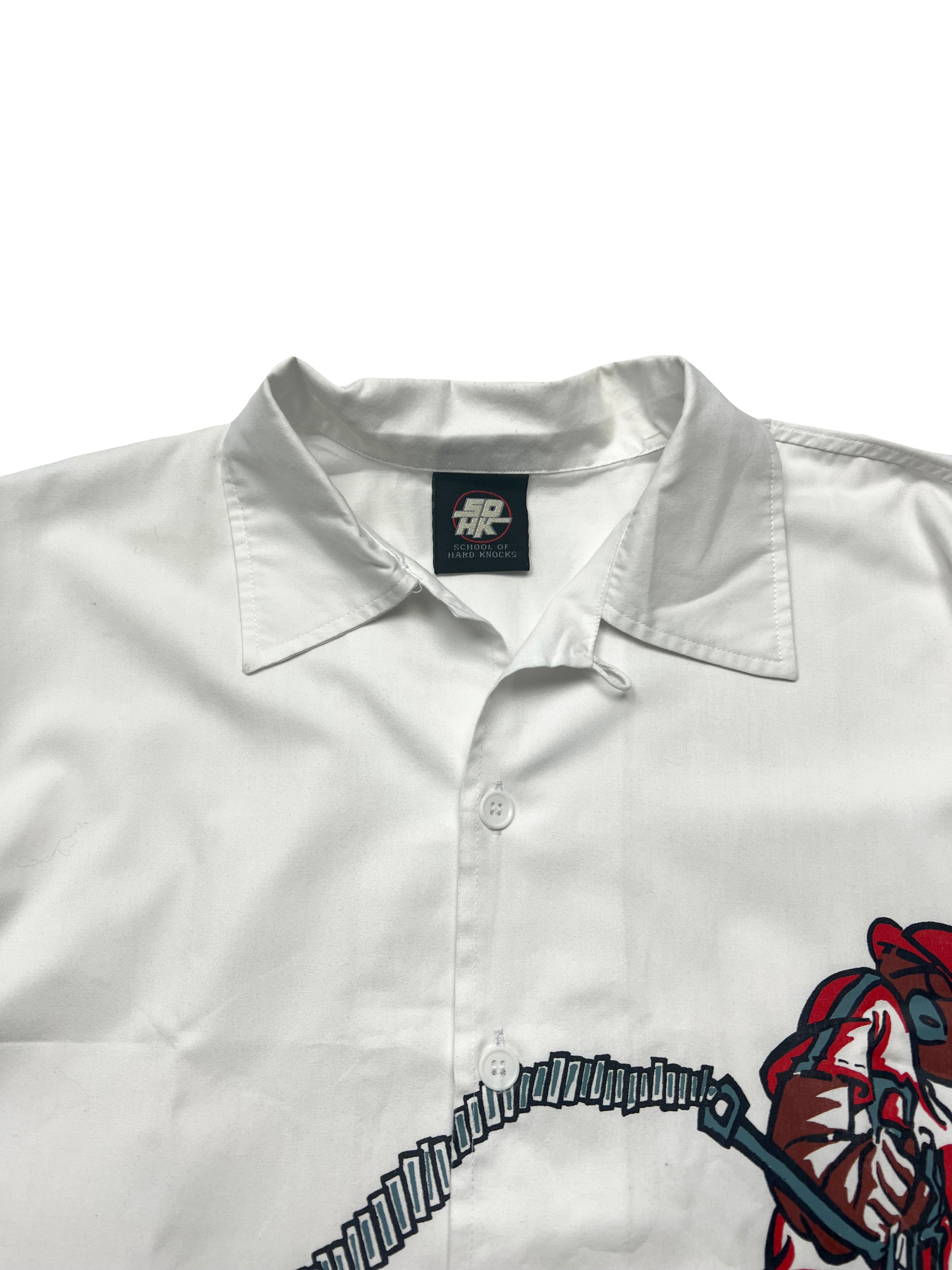 School Of Hard Knocks White Character Shirt 90's