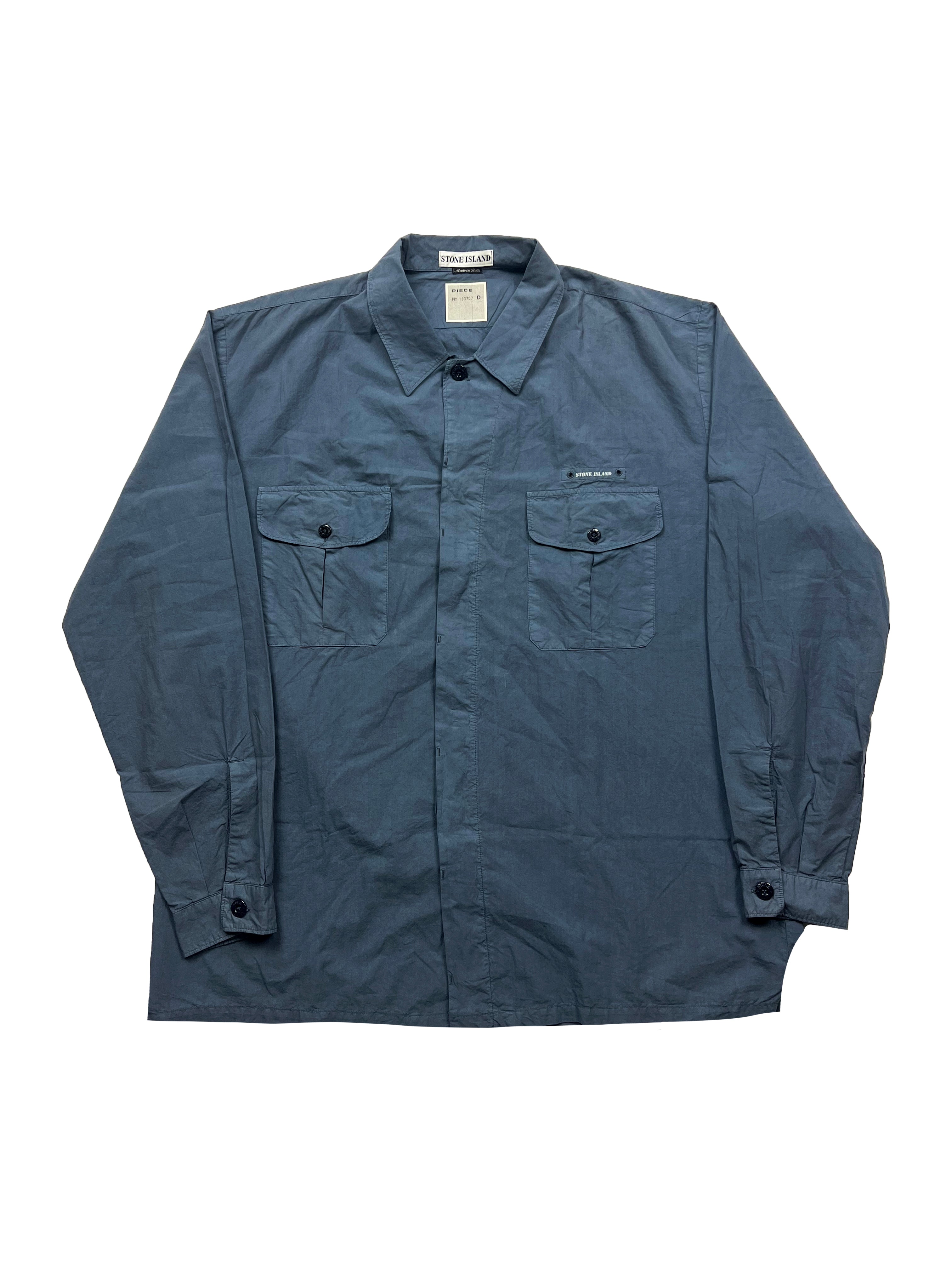 Stone island Light Blue Spell Out Overshirt 1998