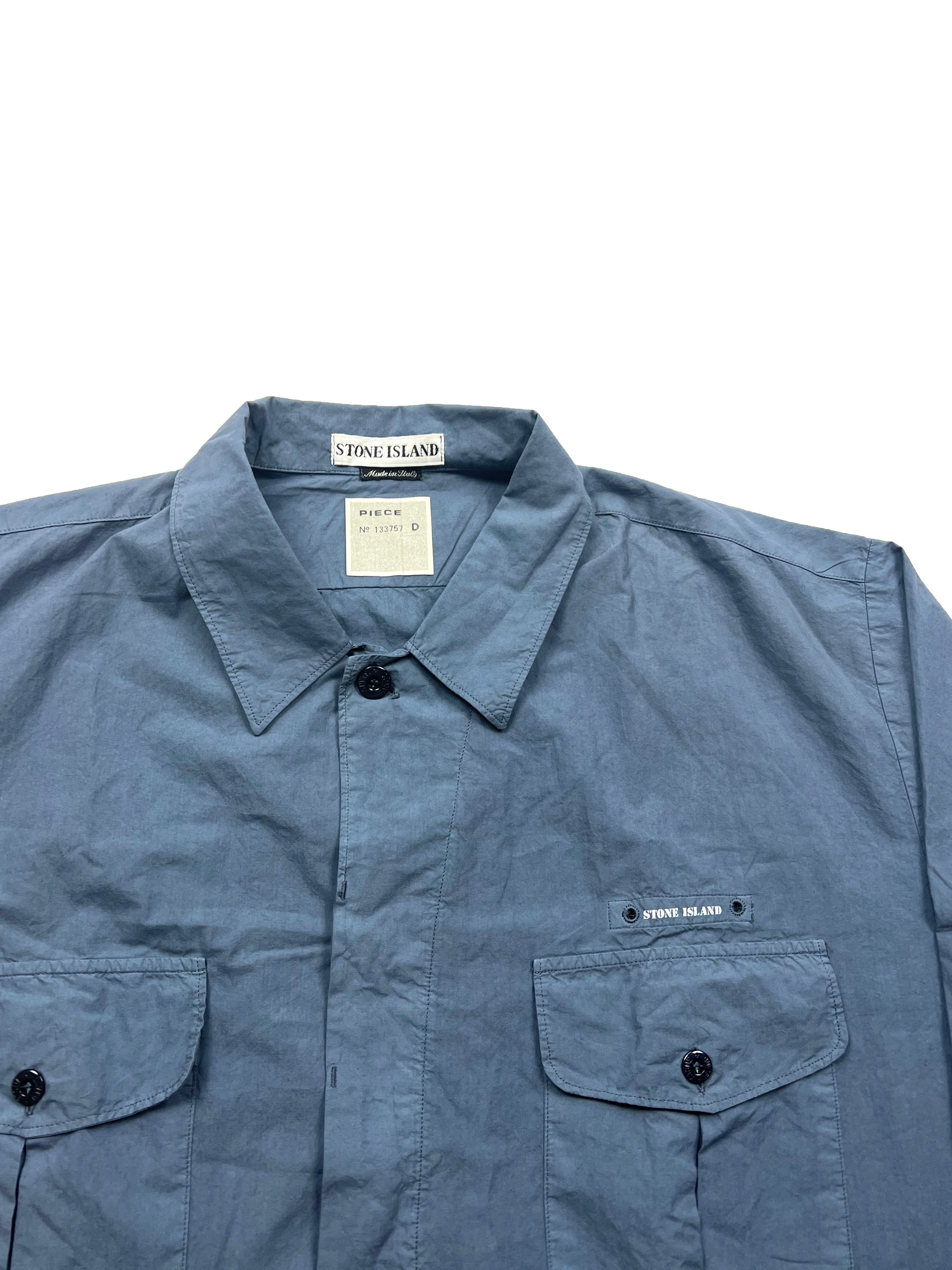 Stone island Light Blue Spell Out Overshirt 1998