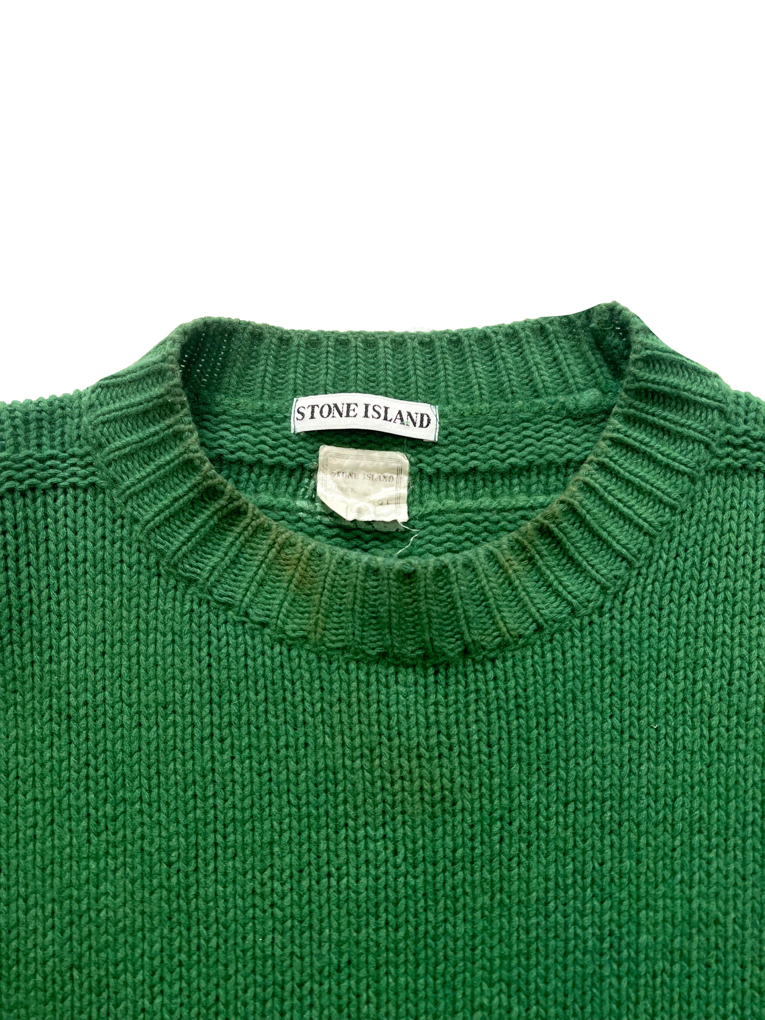 Stone island Green Wool Knit A/W 1991