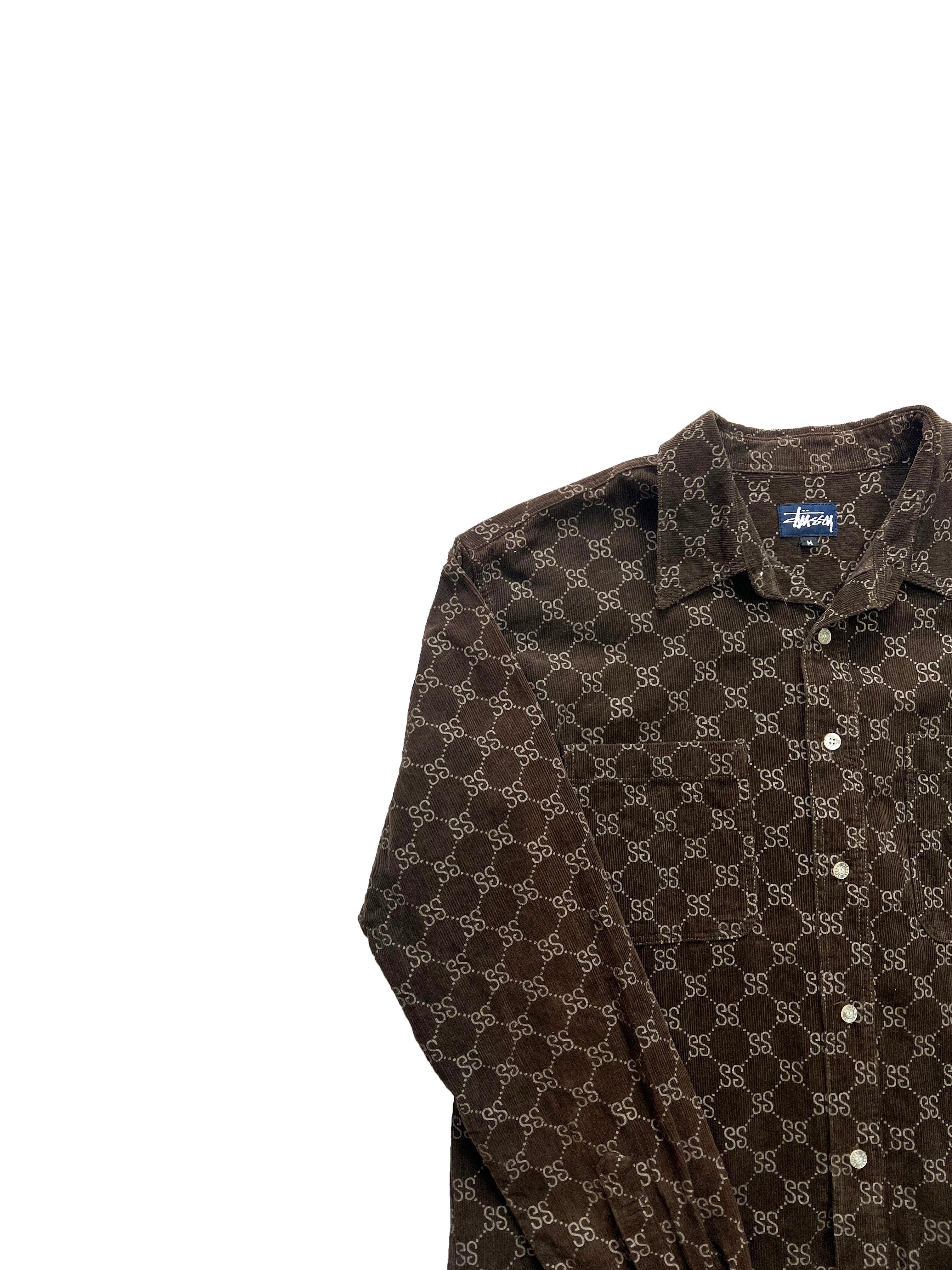 Stussy Brown/Gold Monogram Shirt (1990's) PRE-OWNED – On The Arm