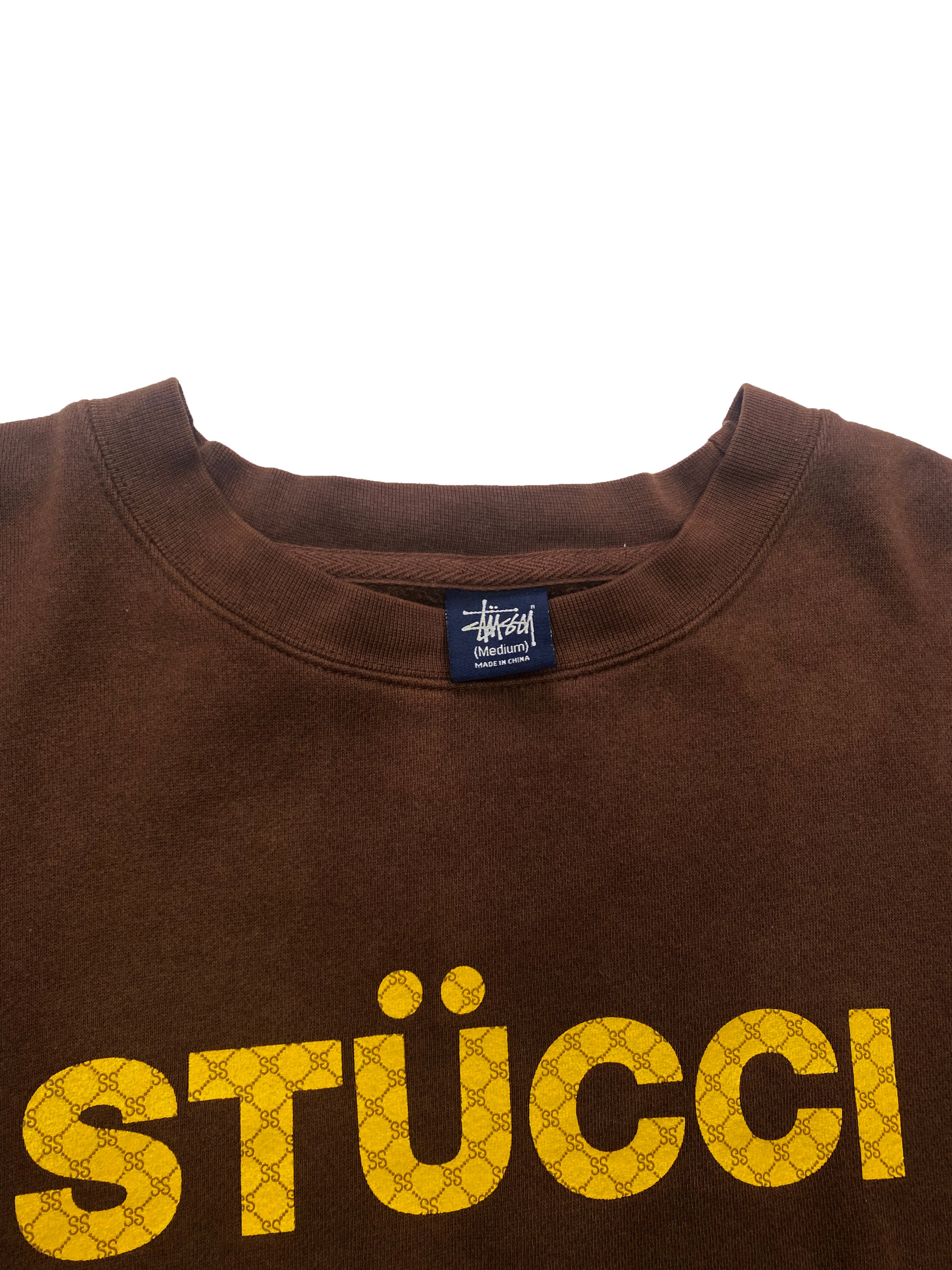 Stussy 'Gucci' Spell Out Brown Jumper 00's