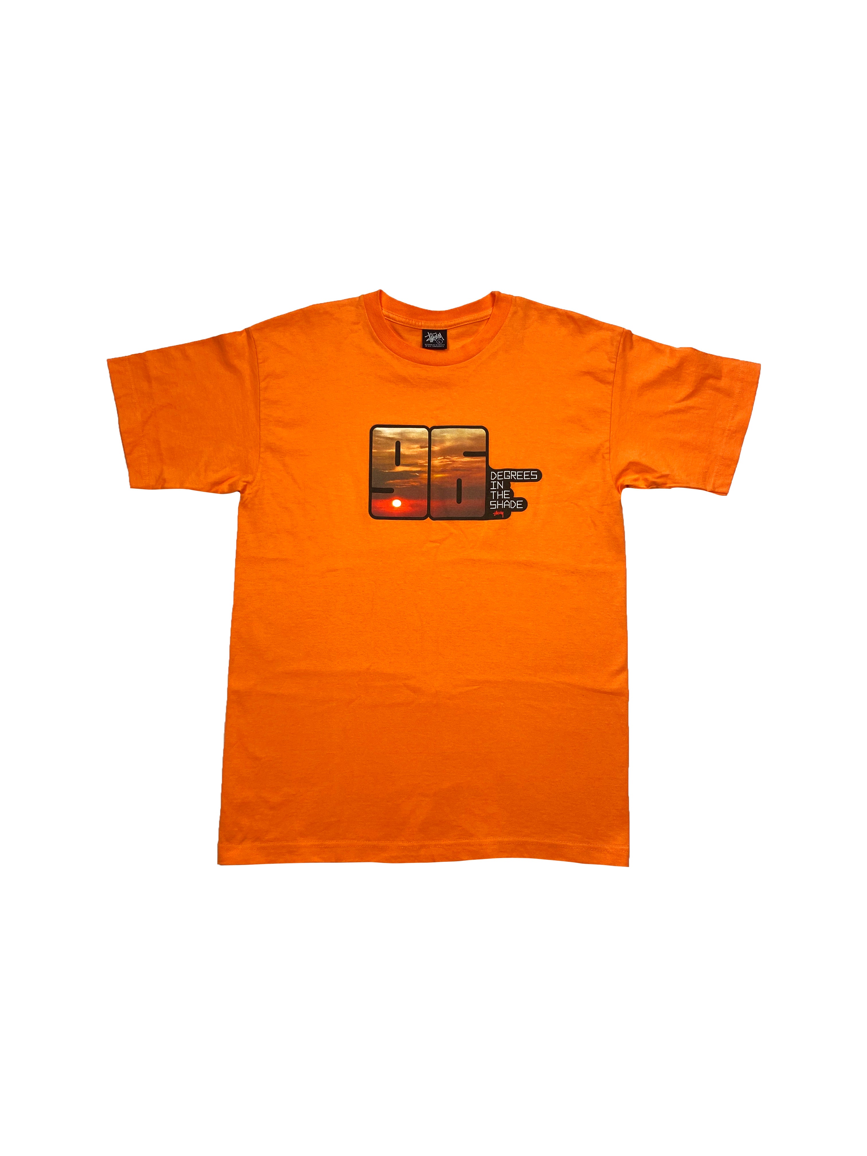 Stussy '96 Degrees in the shade' Orange T-shirt 00's