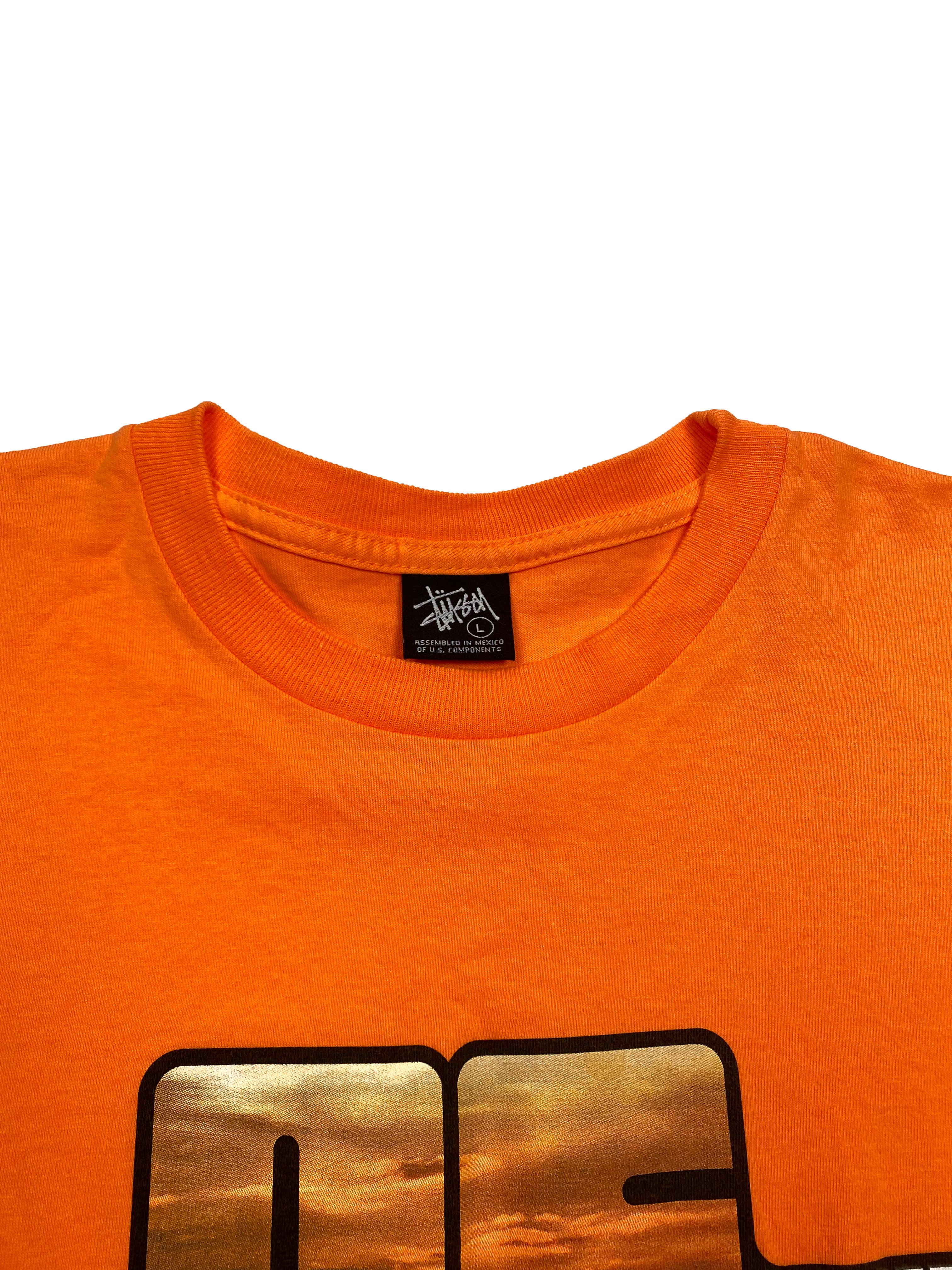 Stussy '96 Degrees in the shade' Orange T-shirt 00's