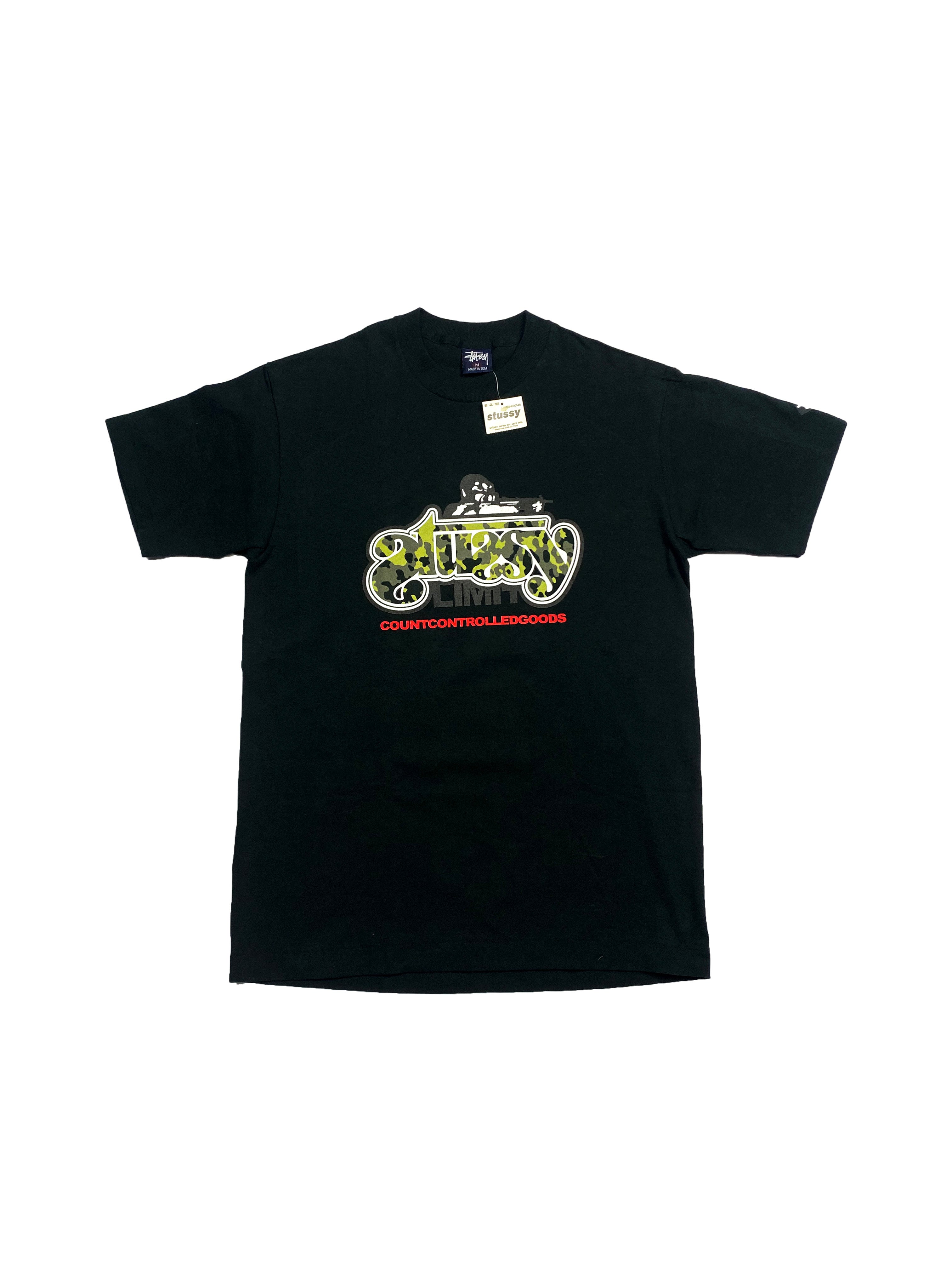 Stussy 'Countcotrolledgoods' T-shirt BNWT 90's