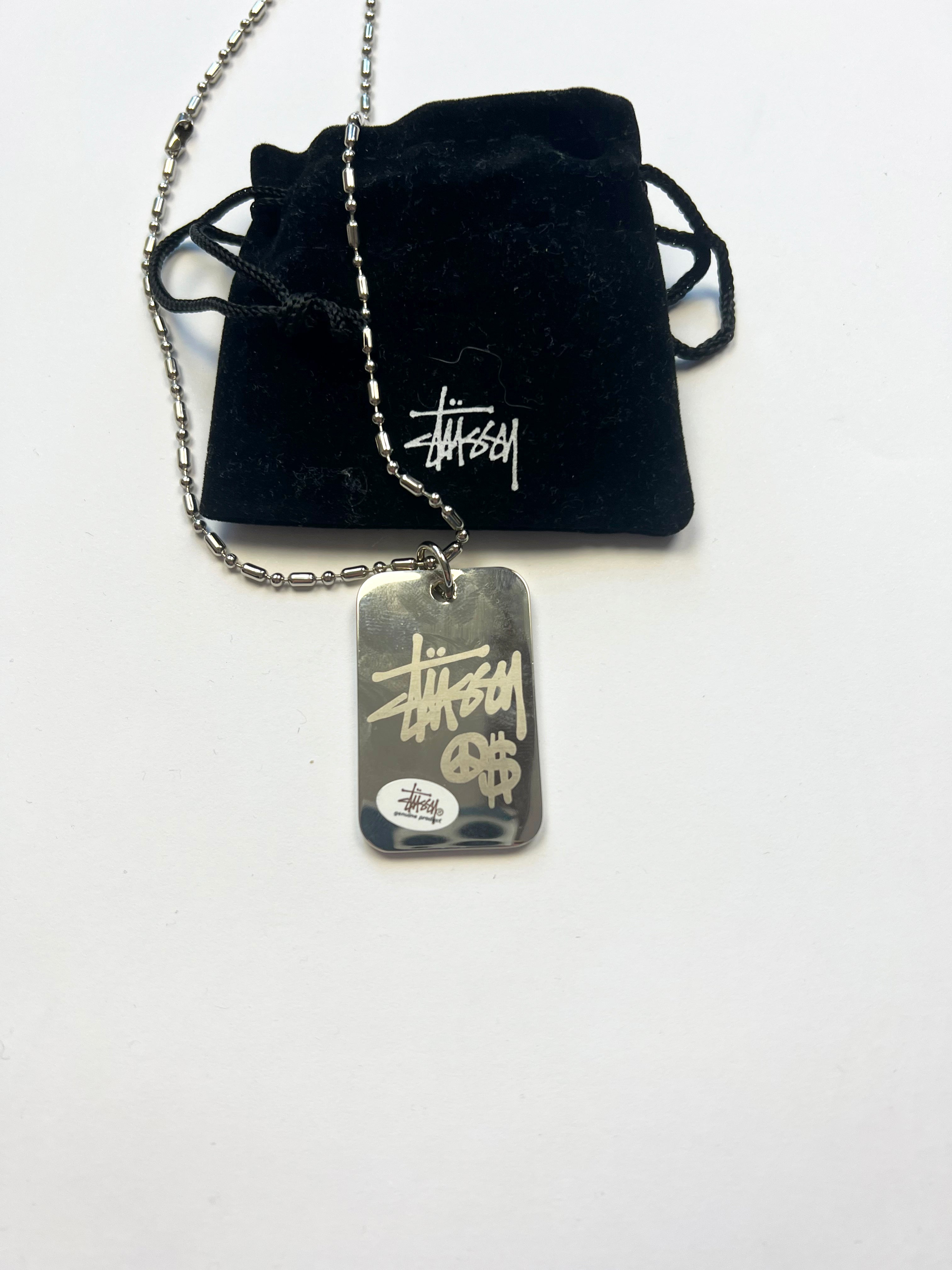 Stussy Chrome Dog Tag Chain BNWT Sekkle