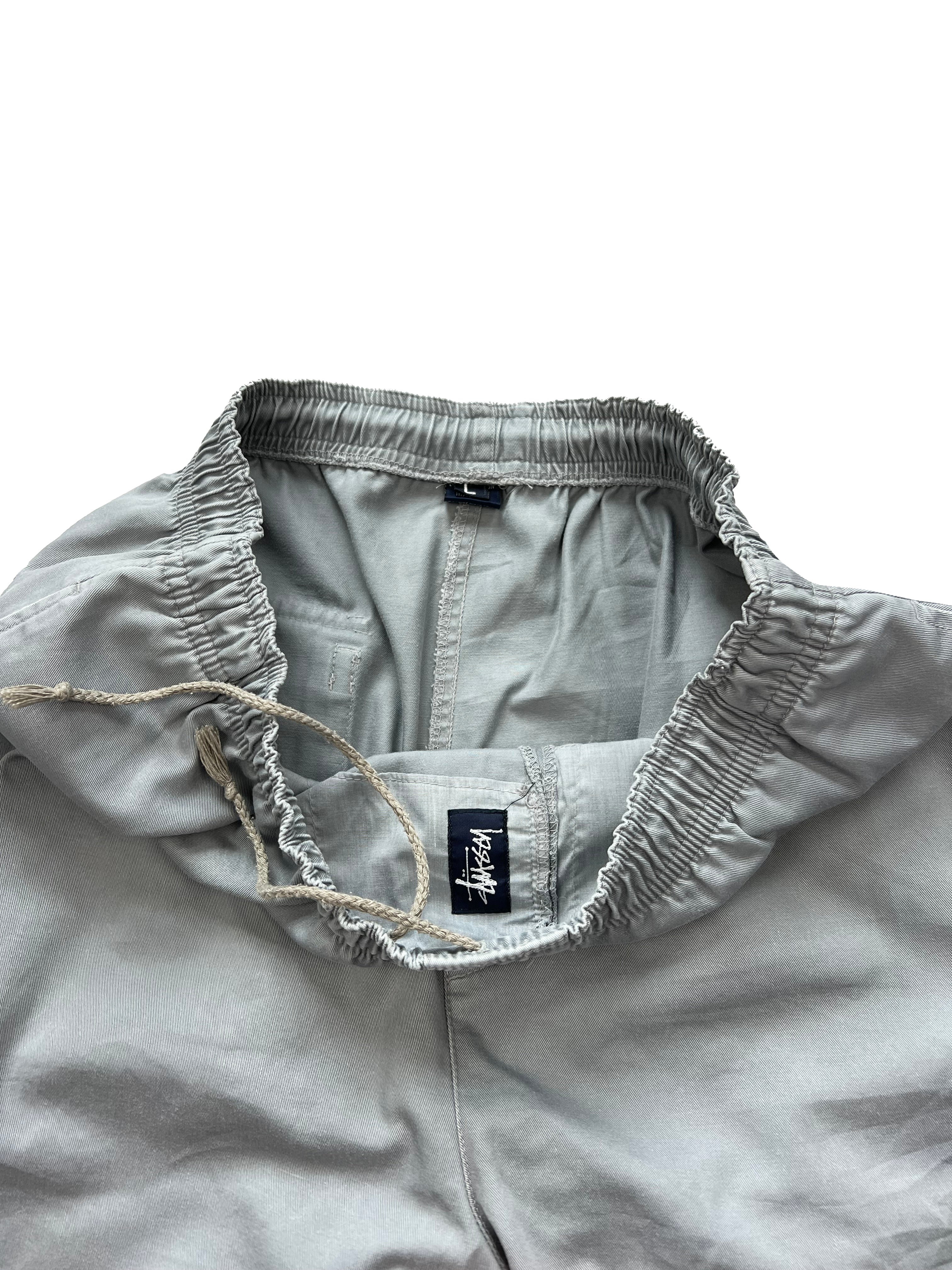 Stussy Light Grey Cargo Trousers 90's