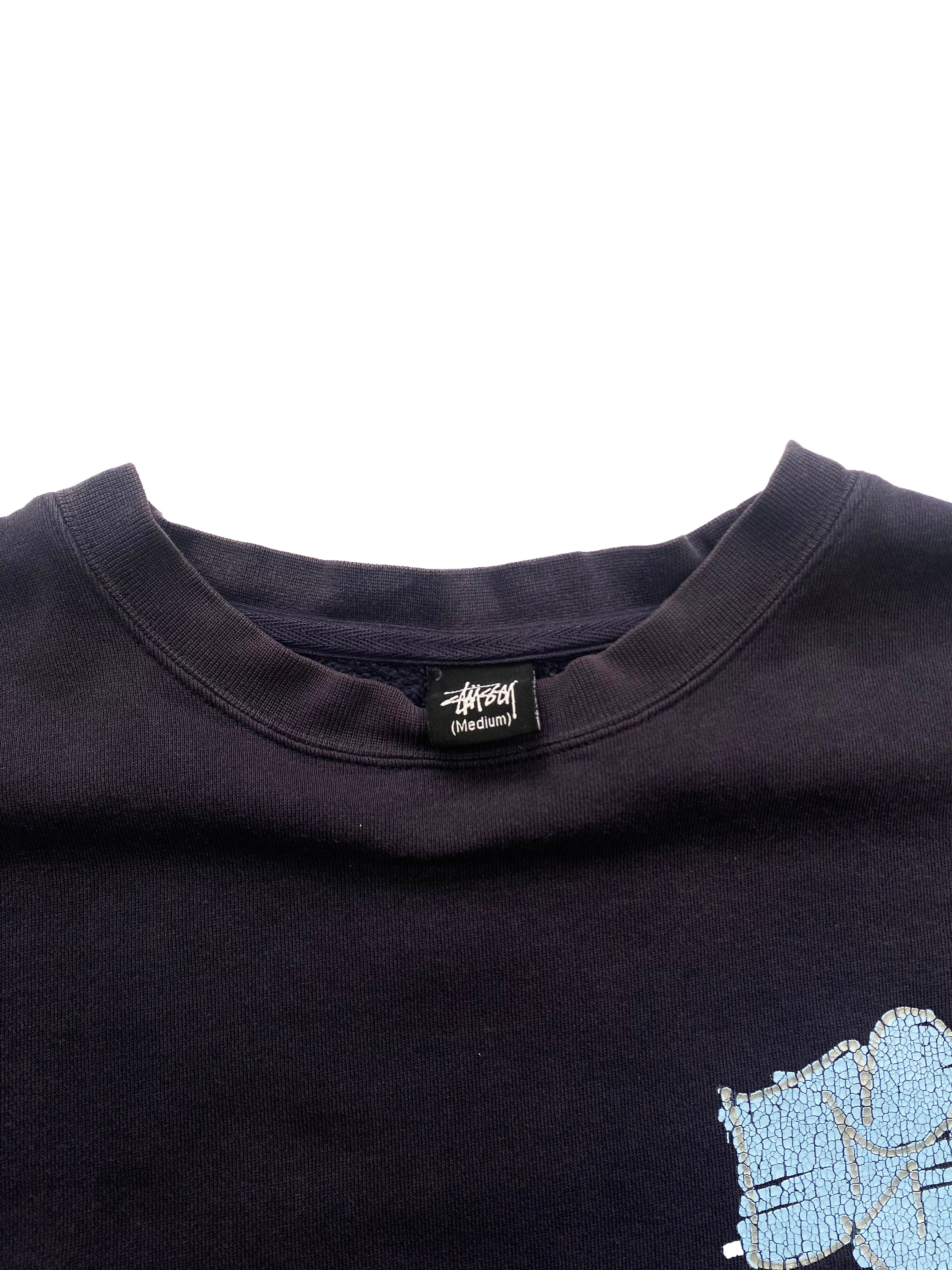 Stussy Navy Spray Can Sweatshirt 90's