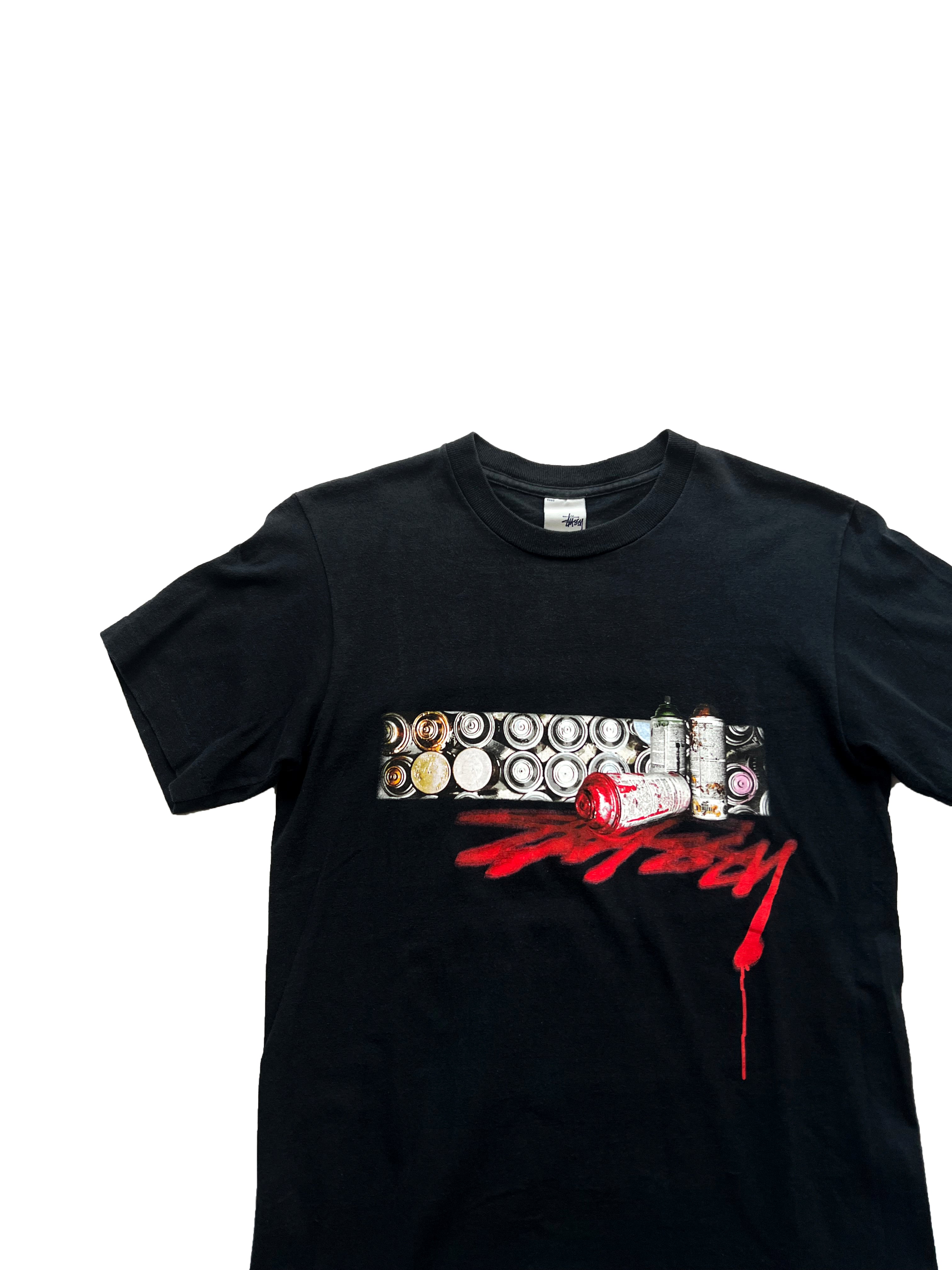 Stussy Spray Can Black T-shirt 00's – Sekkle