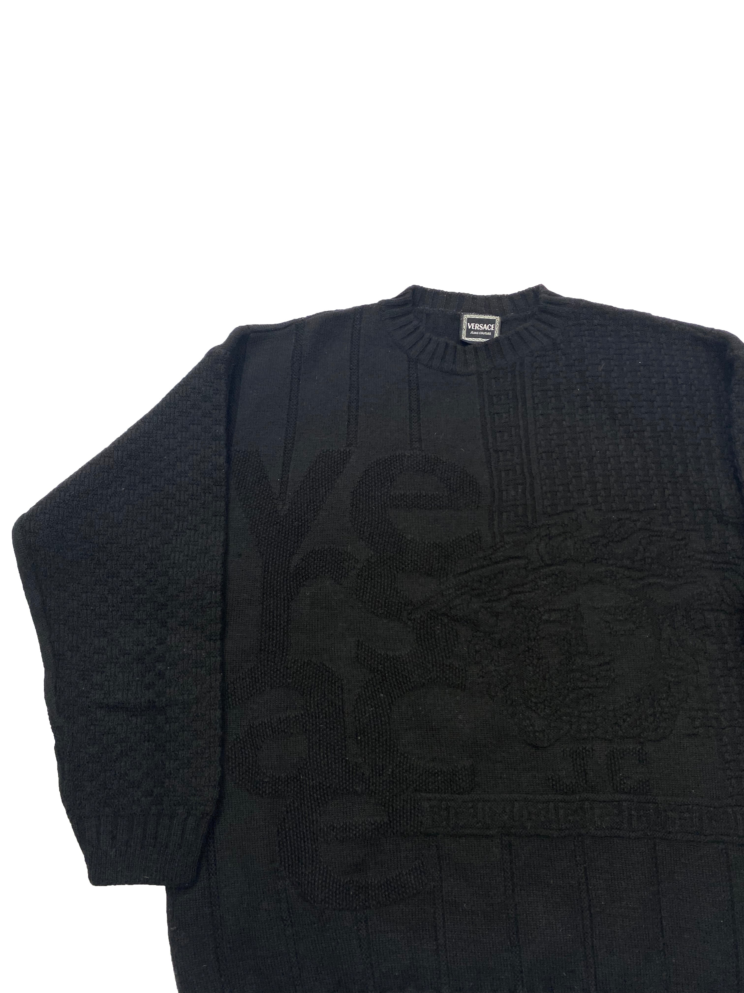 Versace Jeans Couture Medusa Spell Out Jumper 90's