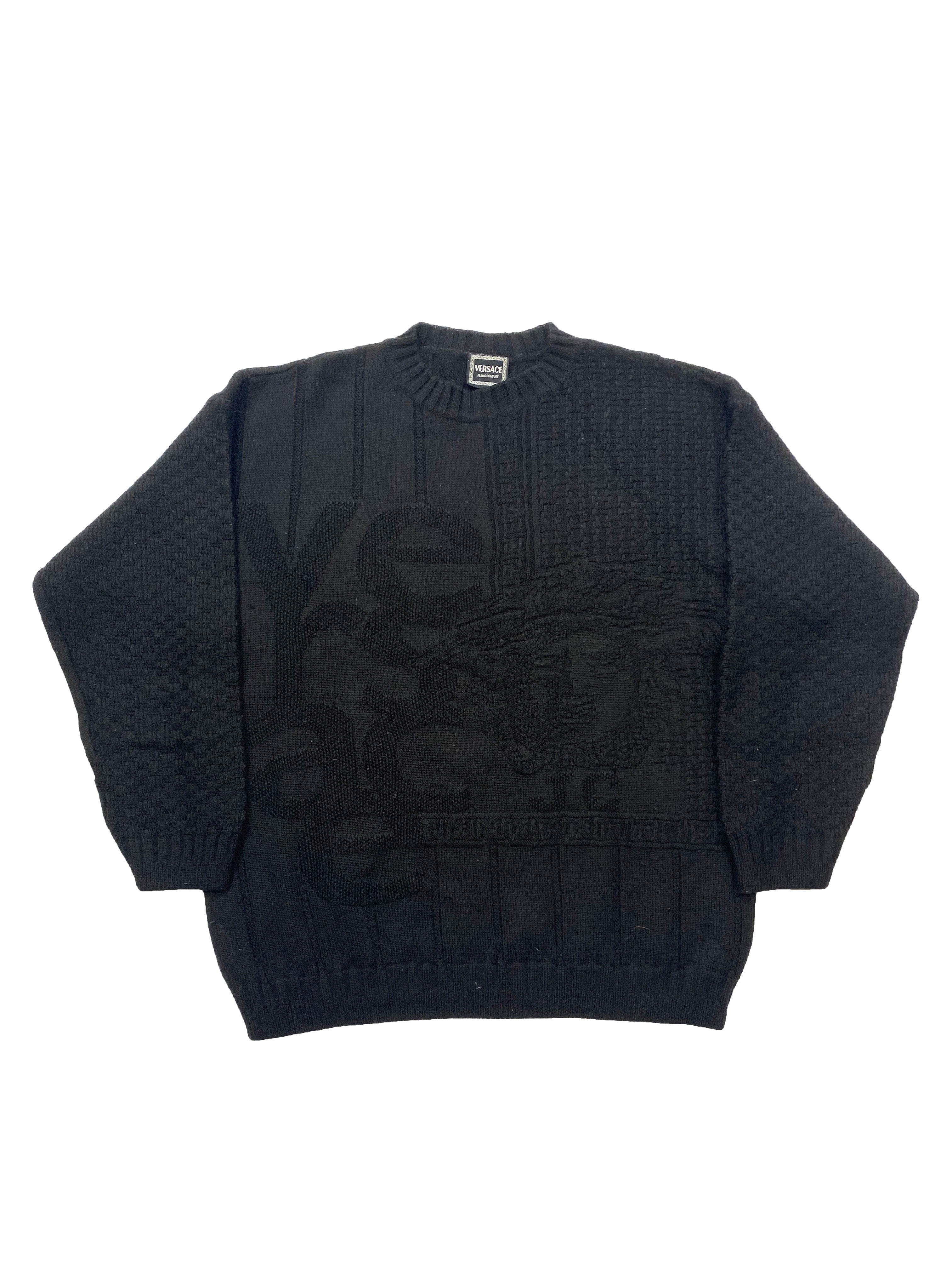 Versace Jeans Couture Medusa Spell Out Jumper 90's